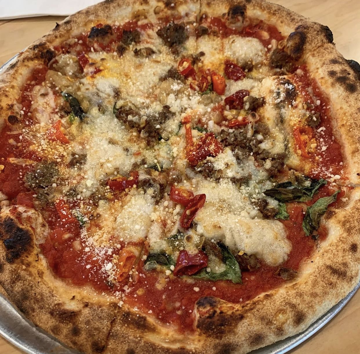 The vegan Mr. Scratch at Old Scratch Pizza